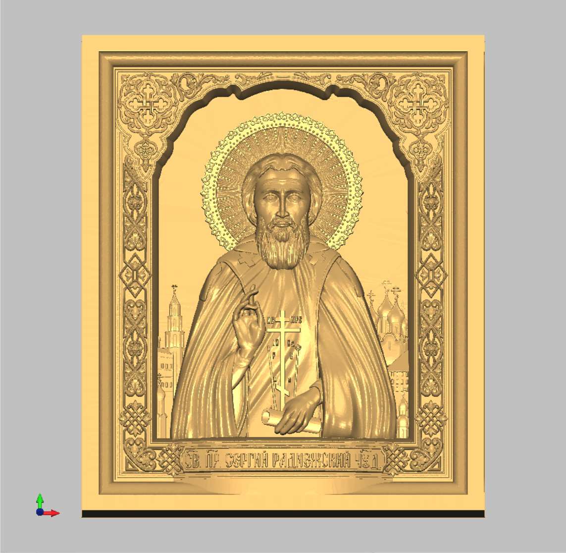 Икона Сергия Радонежского (Модель 888)