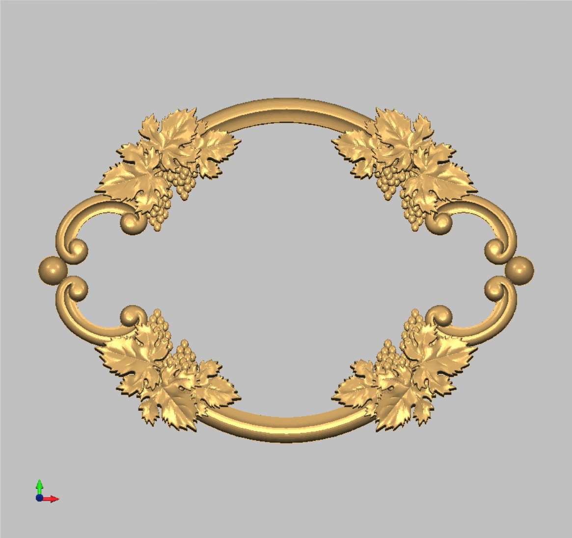 Oval -shaped frame 