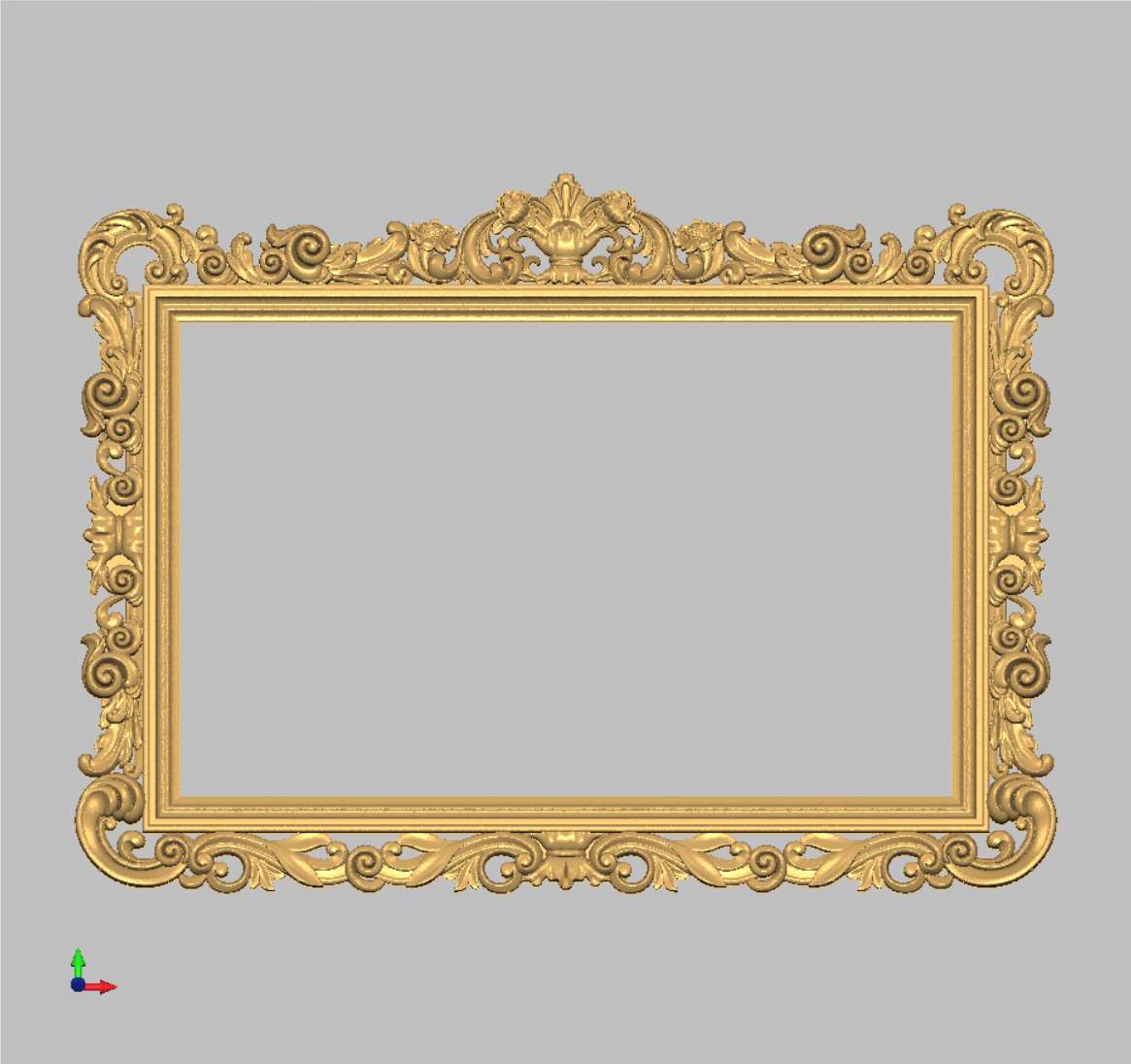 Rectangular frame «Rococo» (model 6179) STL model for CNC router free ...