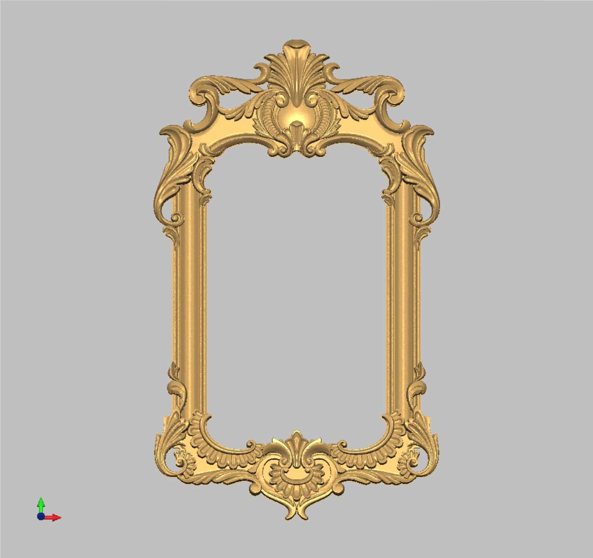 Rectangular frame «Rococo» (model 6207) STL model for CNC router free ...