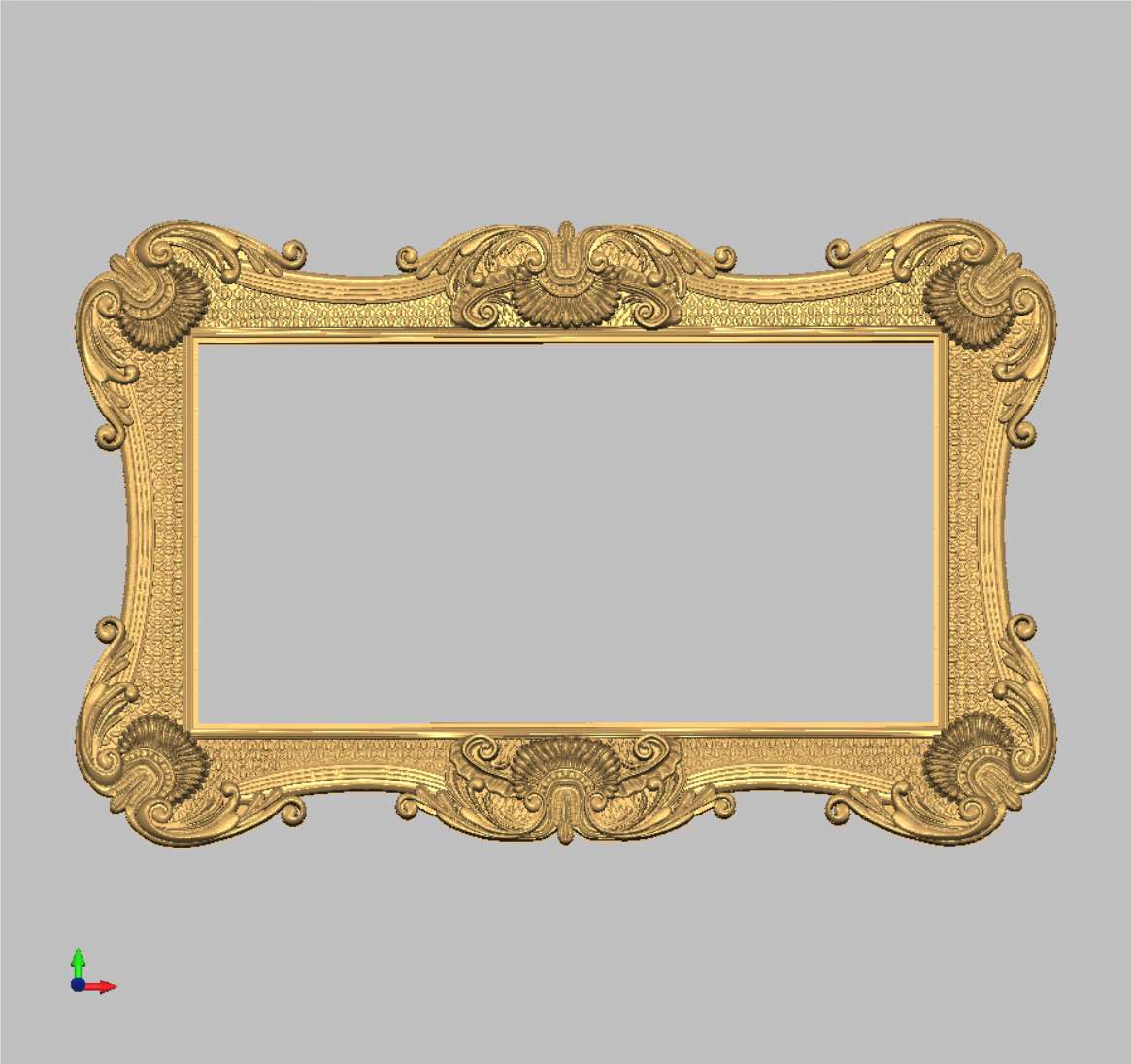 Rectangular frame «Rococo» (model 6242) STL model for CNC router free ...