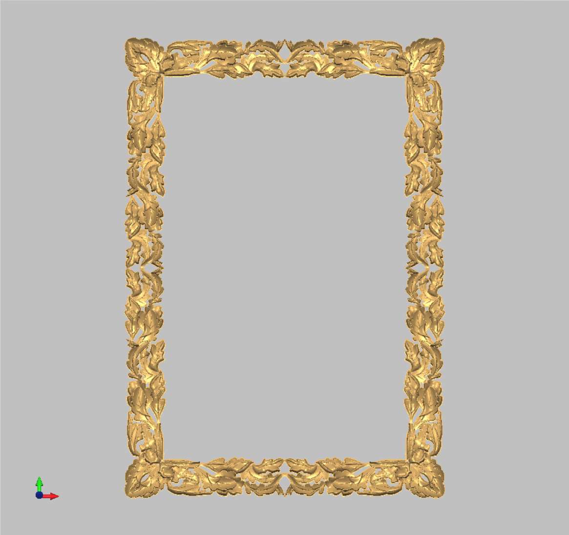 Rectangular frame «leaves» (model 6256)