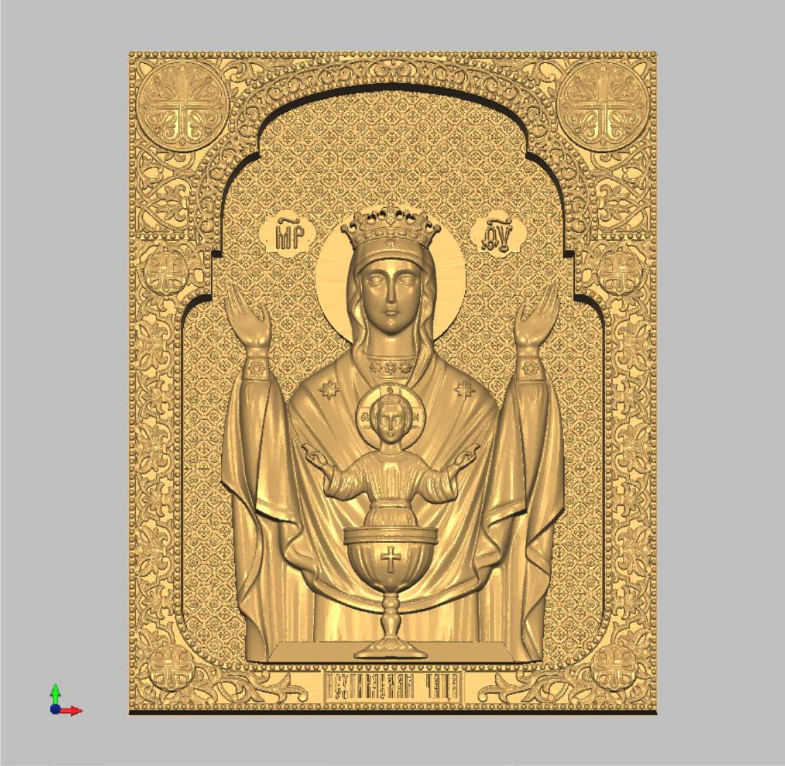 The icon of the Mother of God is 