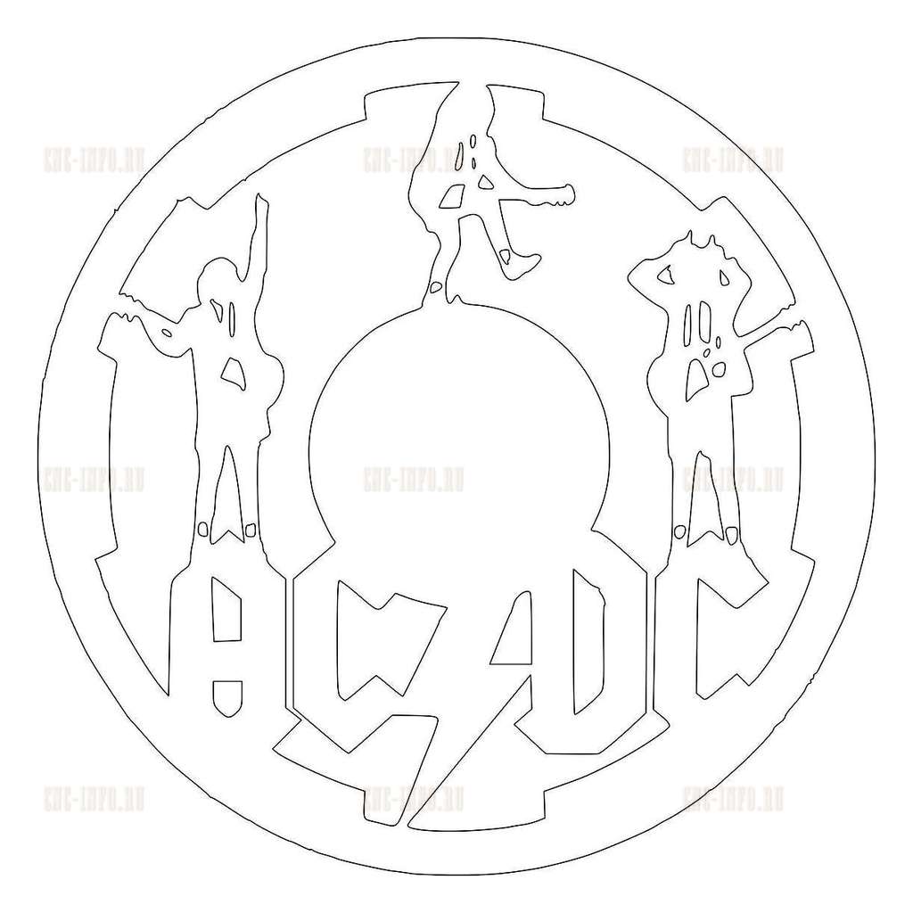 AC/DC watch (model v-nkloc_0047) EPS, DXF, CDR, 2D vector model