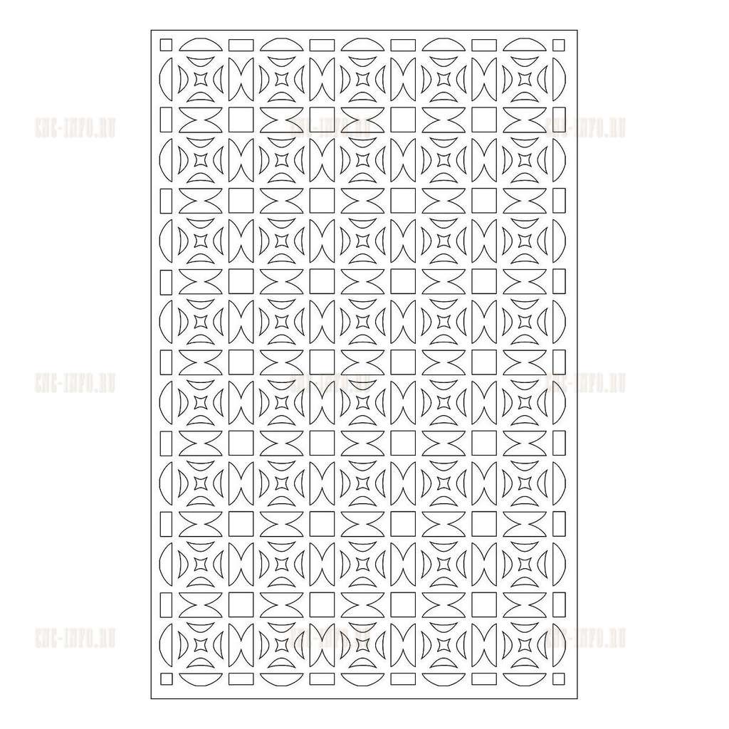 Decorative lattice «Geometry» (model v-nscre_0815) EPS, DXF, CDR, 2D ...