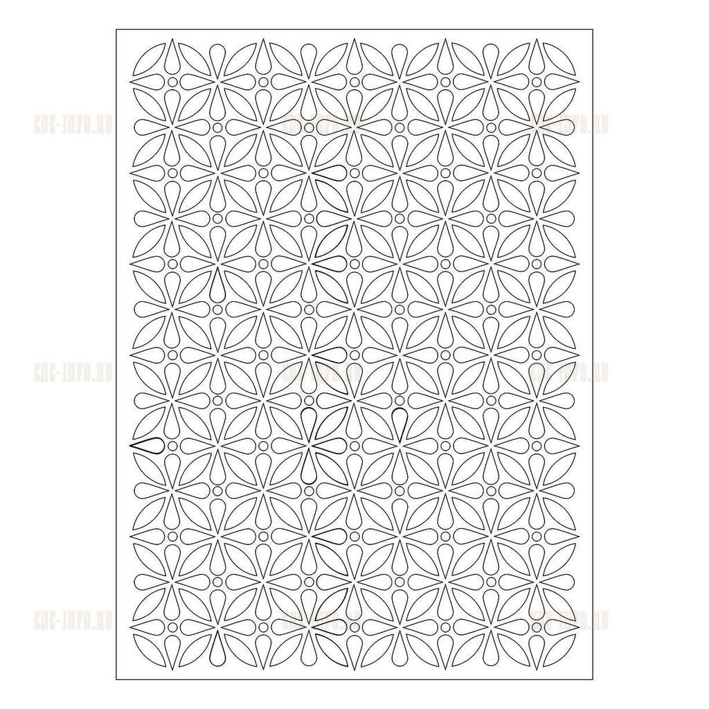 Decorative lattice «Flower» (model v-nscre_1410) EPS, DXF, CDR, 2D ...