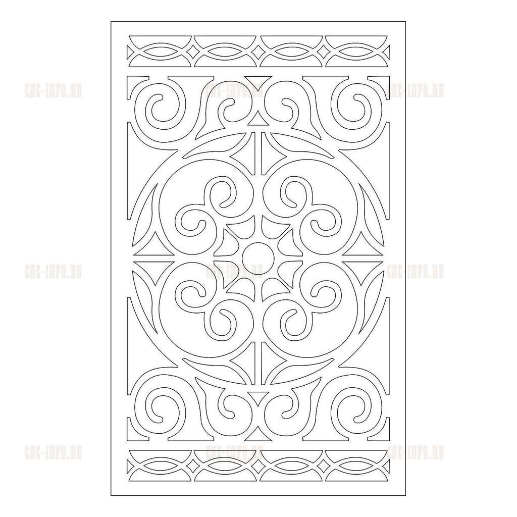 Decorative lattice «Arabesque» (model v-nscre_1435) EPS, DXF, CDR, 2D ...