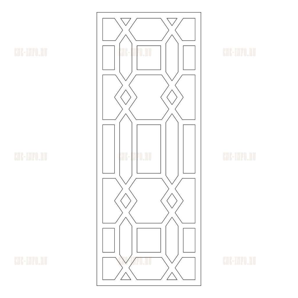 Maim Vector Decorative lattice «Geometry» (model v-nscre_1641) EPS, DXF, CDR, 2D ...