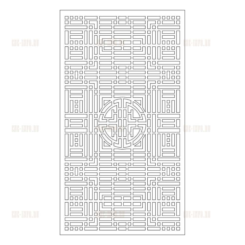 Decorative lattice «Geometry» (model v-nscre_1788) EPS, DXF, CDR, 2D ...