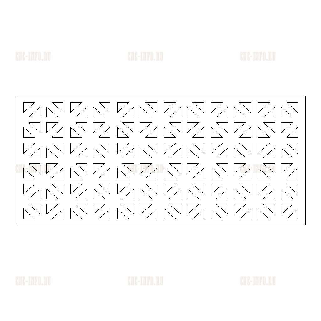 Maim Vector Decorative lattice «Triangles» (model v-nscre_2106) EPS, DXF, CDR, 2D ...