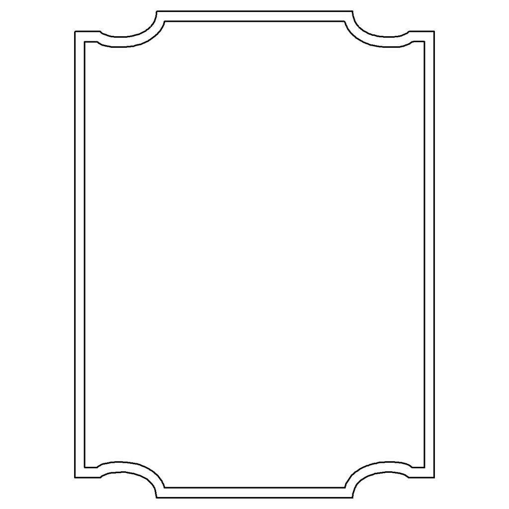 Rectangular Frame Dxf Frame (Model v-4550) DXF, EPS, CAD 2D vector model