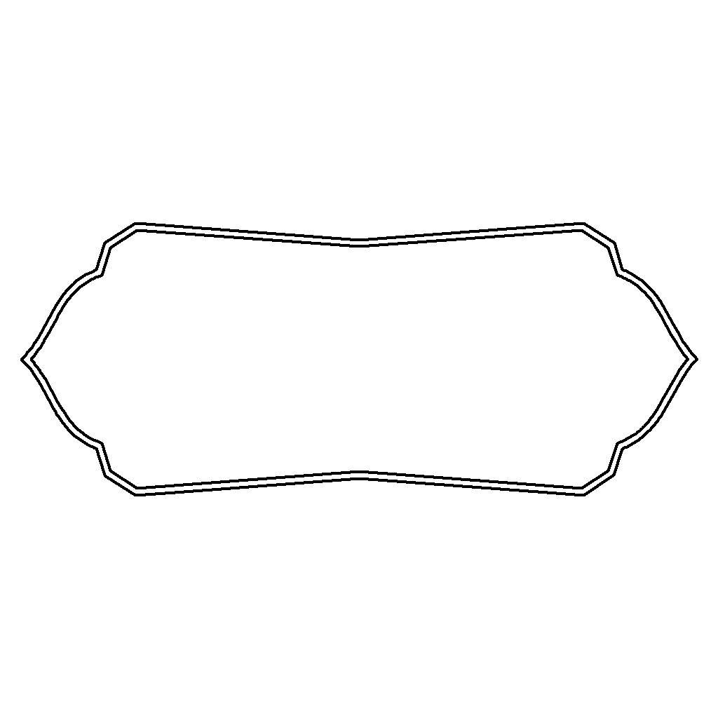 Rectangular Frame Dxf Frame (Model v-4560) DXF, EPS, CAD 2D vector model