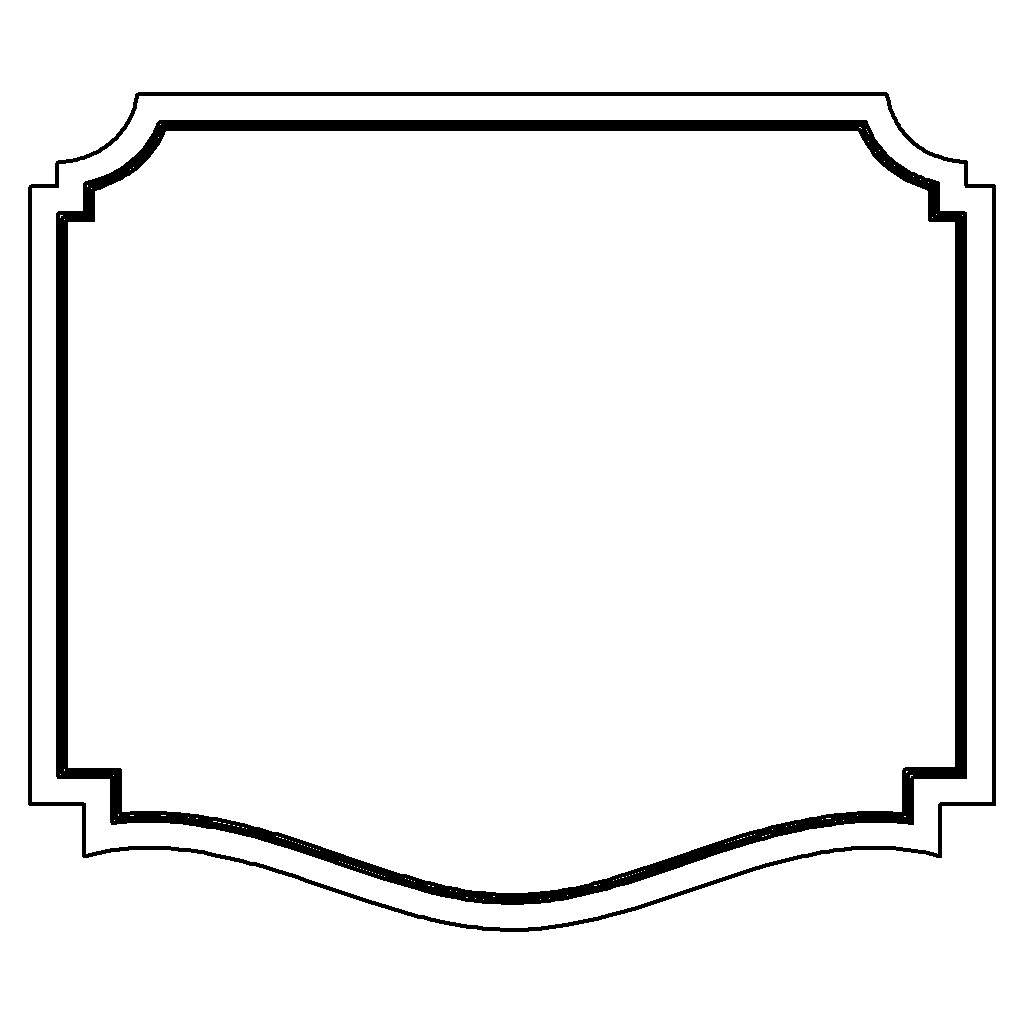 Rectangular Frame Dxf Frame (Model v-4672) DXF, EPS, CAD 2D vector model