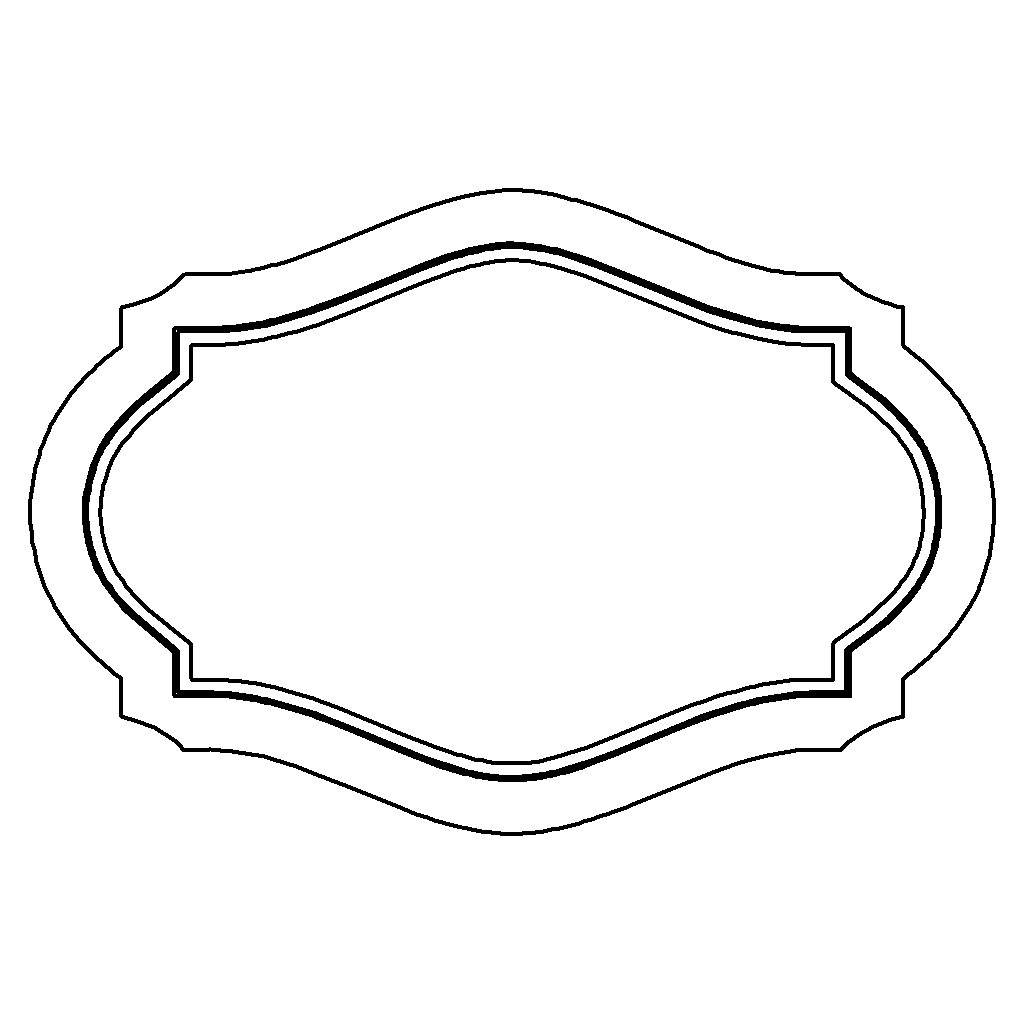 Rectangular Frame Dxf Frame (Model v-4680) DXF, EPS, CAD 2D vector model