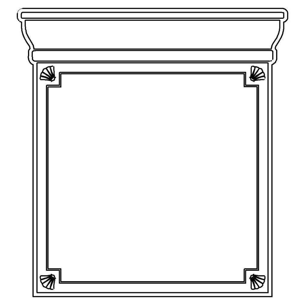 Rectangular Frame Dxf Frame (Model v-4811) DXF, EPS, CAD 2D vector model