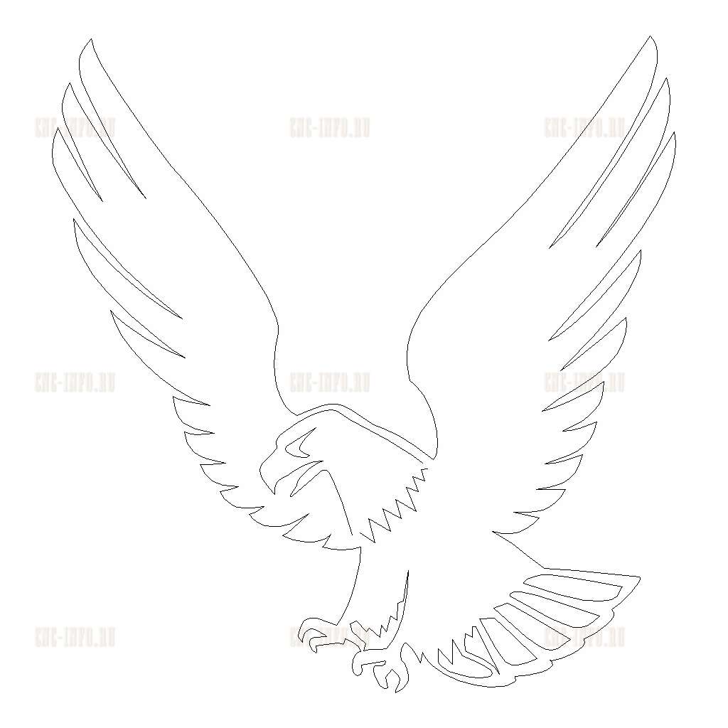 Stencil «Eagle» (model v-1217) EPS, DXF, CDR, 2D vector model