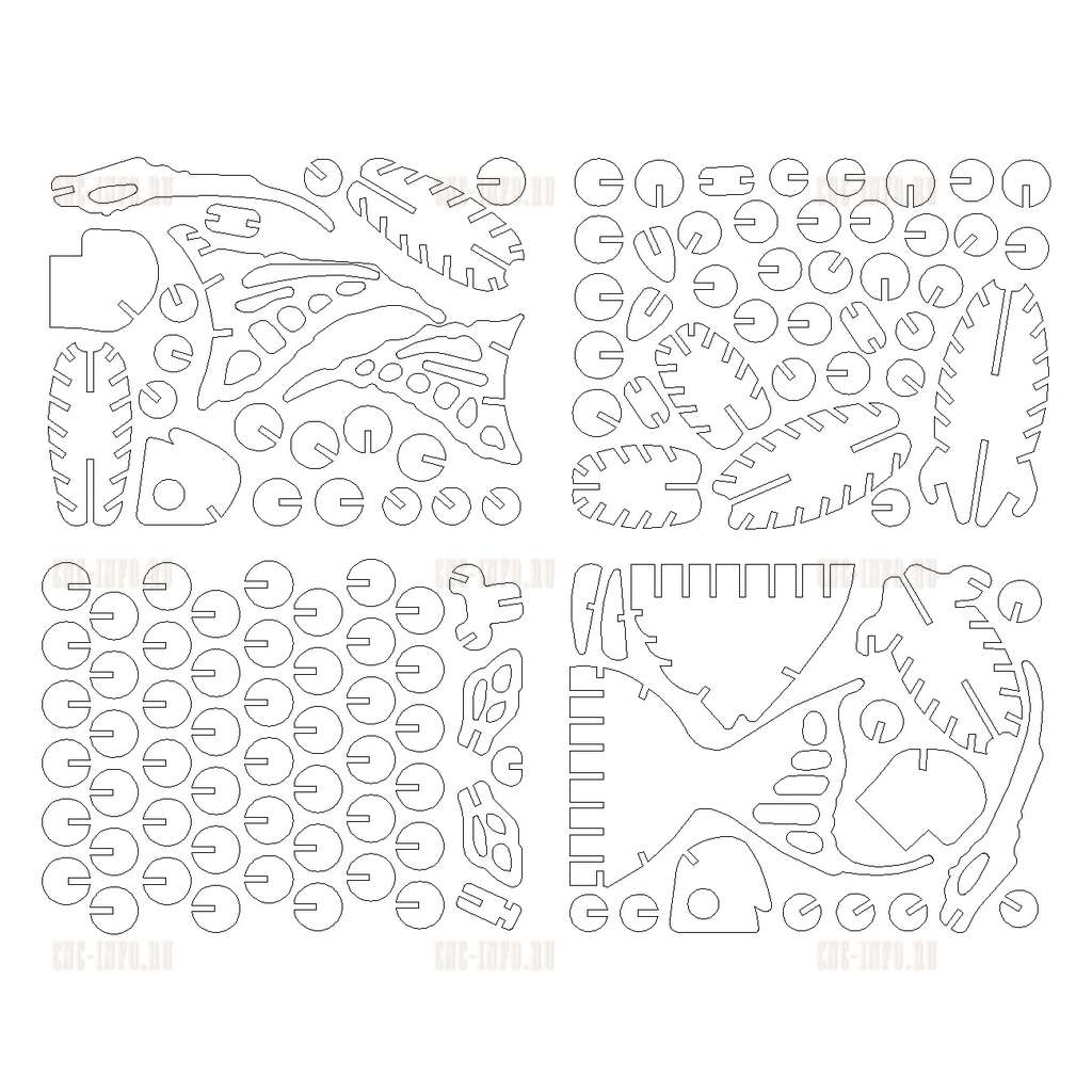 Model «Skeletons» (model v-1221) EPS, DXF, CDR, 2D vector model