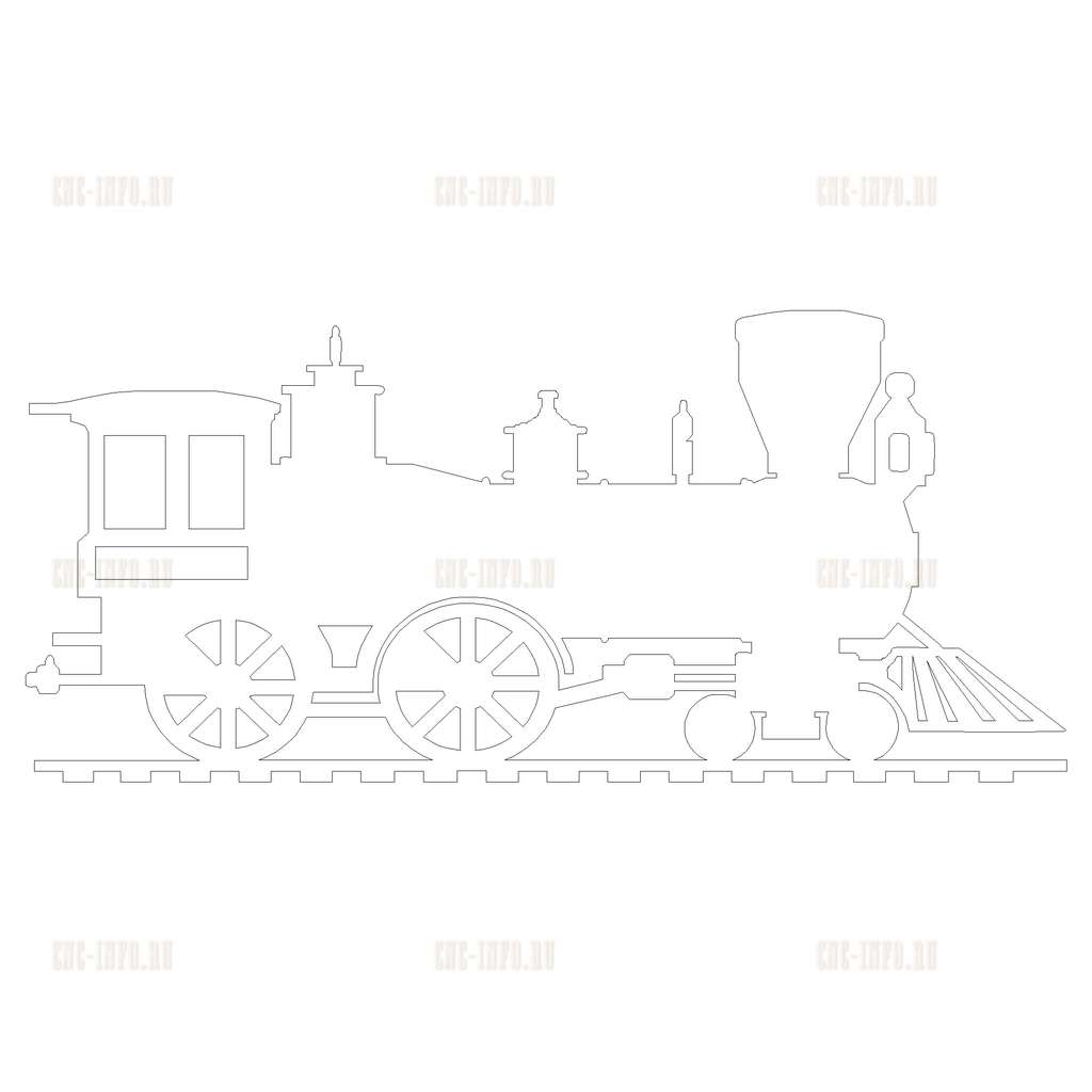 Stone «train» (model v-1285) EPS, DXF, CDR, 2D vector model