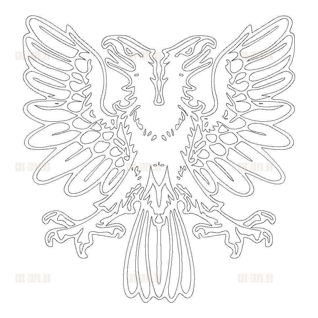 «Two -headed eagle» (model v-1425-12) EPS, DXF, CDR, 2D vector model