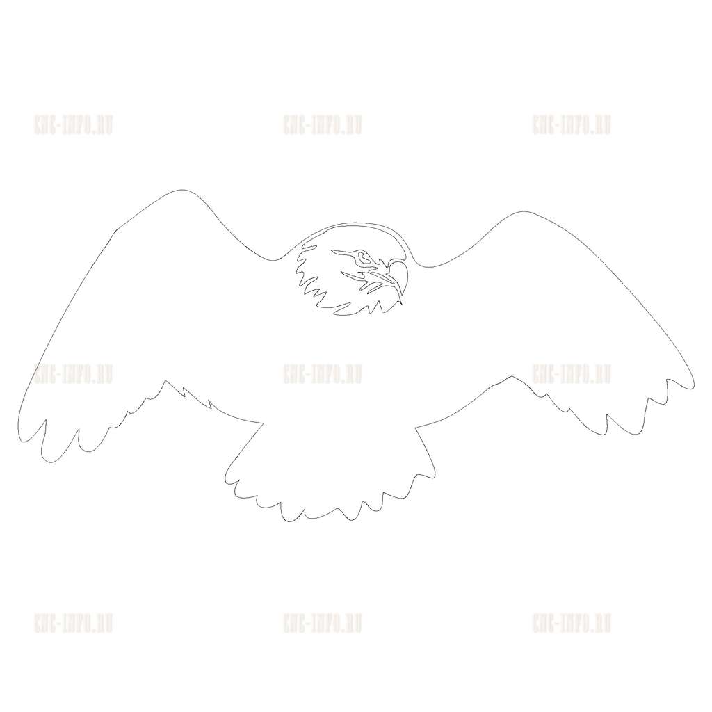 «The eagle is looking for» (model v-1425-23) EPS, DXF, CDR, 2D vector model