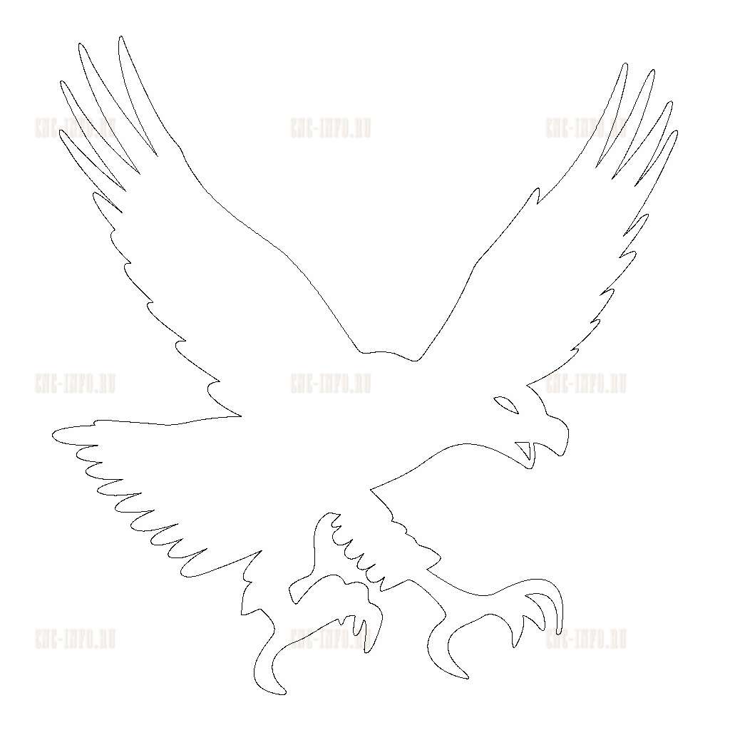 «Eagle on the hunt» (model v-1425-7) EPS, DXF, CDR, 2D vector model